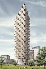 A proposed 34-storey tower in Stockholm.

