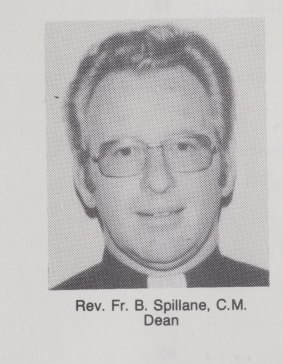 Former priest Brian Spillane, pictured in the St Stanislaus' College 1978 yearbook.