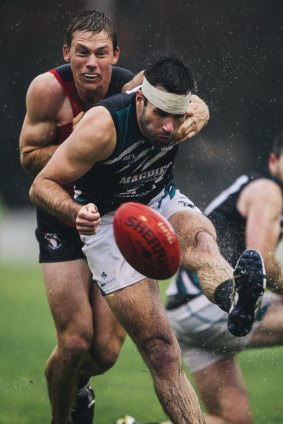 Ainslie's Ash Harris's battle with Belconnen's James Bennett almost cost the onballer his captaincy of the AFL Canberra representative side.