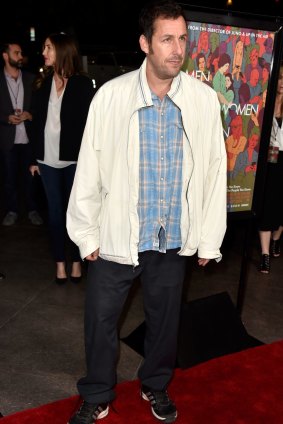 Nondescript: Adam Sandler might not even realise he wears Google's most-searched fashion trend. normcore.