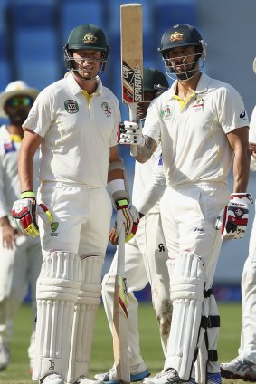 Mitchell Johnson top-scored for Australia in the second innings with 61.