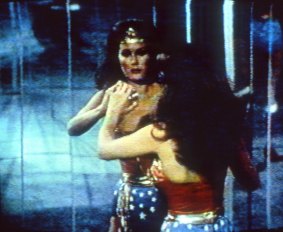 <i>Technology/Transformation: Wonder Woman</i>, 1978-79,  by Dara Birnbaum.