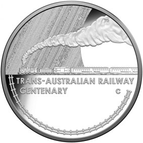 The 2017 Trans-Australian Railway centenary coin.