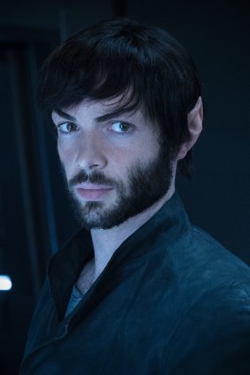 Ethan Peck as Spock in season 2 of Star Trek: Discovery.