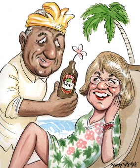 Coke CEO Alison Watkins winged it over to Fiji for the Paradise Beverages launch.
