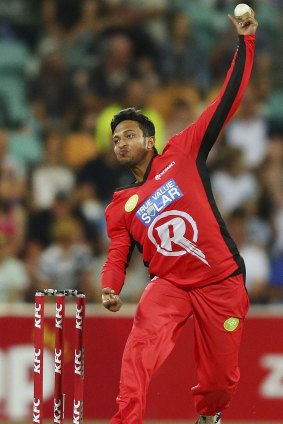 Shakib Al Hasan played for the Melbourne Renegades last month.