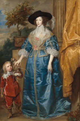 Anthony Van Dyck, Queen Henrietta Maria with Sir Jeffrey Hudson, 1633.