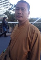 A man claiming to be a monk in Sydney's CBD.