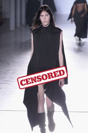 Anything goes? Rick Owens' male models showed more than has been seen on the catwalk before. 