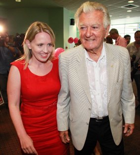 Kate Jones received heavyweight support from former PM Bob Hawke at the last election.