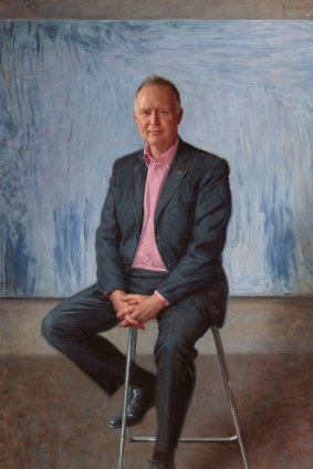 Paul Newton's "Portrait of Rupert Myer AO" is one of the straightest pictures in this year's Archibald Prize.
