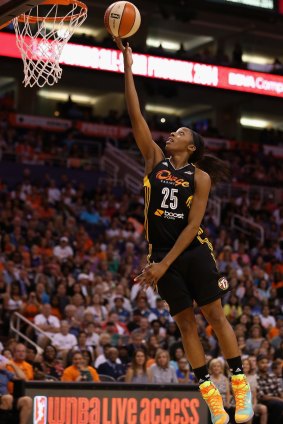 Glory Johnson playing in the All-Star game last year.