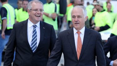 Treasurer Scott Morrison and Prime Minister Malcolm Turnbull