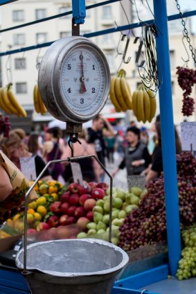 Fresh produce on offer in Athens.