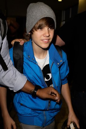Bieber of old: The singer was an excitable, cute kid on his first trip to Sydney in 2010.