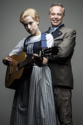 Amy Le Pahmer and Cameron Daddo as Maria and Captain Von Trapp in <i>The Sound of Music</i>. Daddo had to be replaced by an understudy for a day when his neck spasmed.