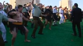 New Zealand Defence Forces perform the Haka in Turkey.