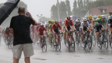 The rain-soaked second stage.