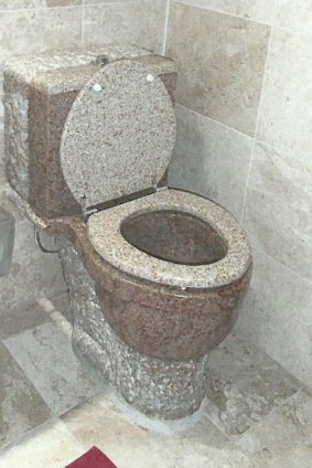 The marble toilet mentioned in the inquiry.