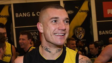 Dustin Martin is set to stay in yellow and black