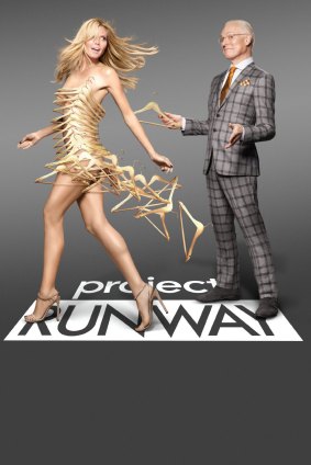Project Runway judge Tim Gunn with Heidi Klum.