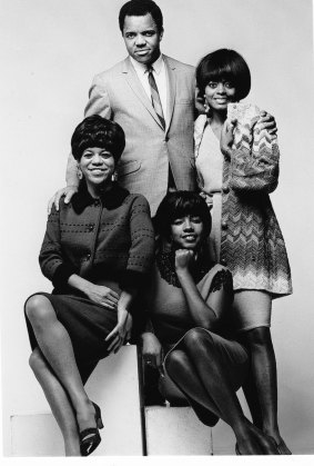 Gordy with the Supremes (including Diana Ross at his left) in 1965.