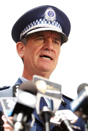NSW Police Commissioner Andrew Scipione in Martin Place on Wednesday.