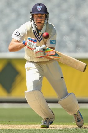 Kurtis Patterson of New South Wales in action against Victoria at the Melbourne Cricket Ground. 