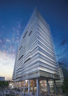 An artist impression of the proposed tower at 1 Denison Street from 2013.