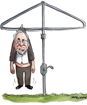 Having been hung out to dry last May, is former Telstra guru Ted Pretty haunting Hills Limited? Illustration: John Shakespeare.