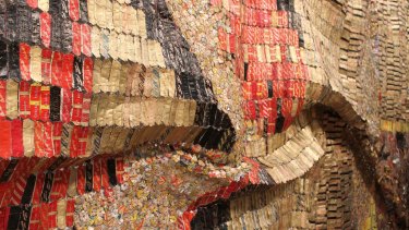 Part of the first major exhibition in Australia by El Anatsui
