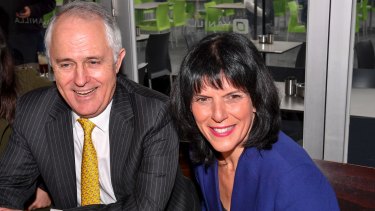 Malcom Turnbull and Julia Banks together in the electorate of Chisholm after the election. 