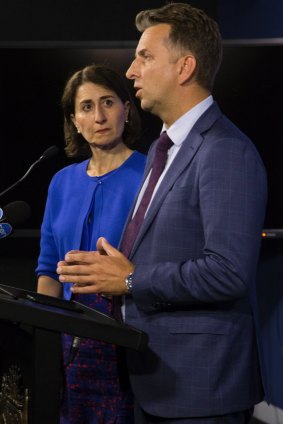Premier Gladys Berejiklian and Transport and Infrastructure Minister Andrew Constance.
