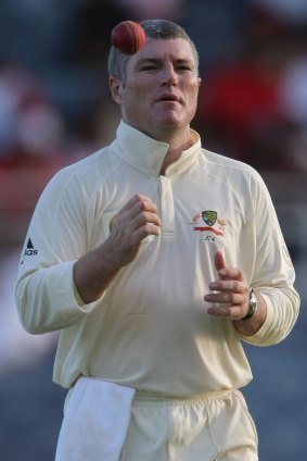Looking for cash: Stuart MacGill in action for Australia against the West Indies in 2008.