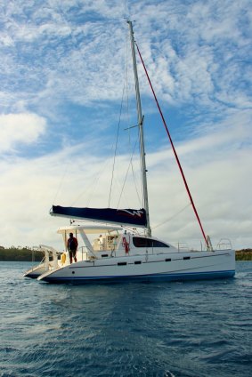 The Time Out catamaran.