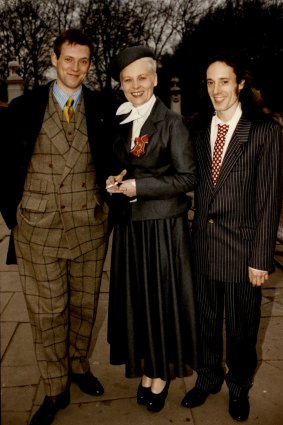 Westwood with her sons Ben, left, and Joe in 1992