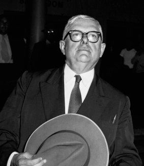 Federal Opposition Leader Dr Herbert Evatt attends a meeting at Bondi Esplanade in December 1955. 
