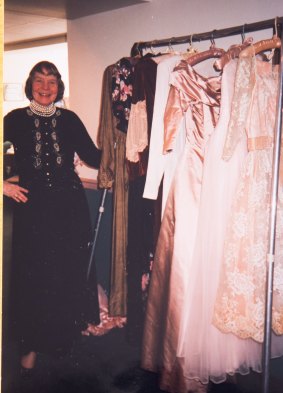 Doris Darnell pictured in the 1980s with some of the pieces from her collection.
