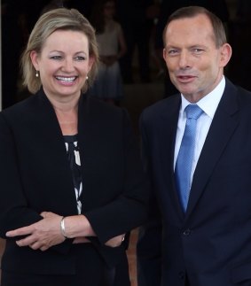 New Health Minister Sussan Ley and Prime Minister Tony Abbott.
