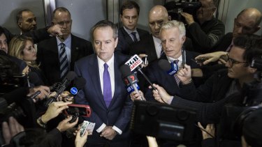 Prominent investigations: Bill Shorten after his appearance before the royal commission in July.