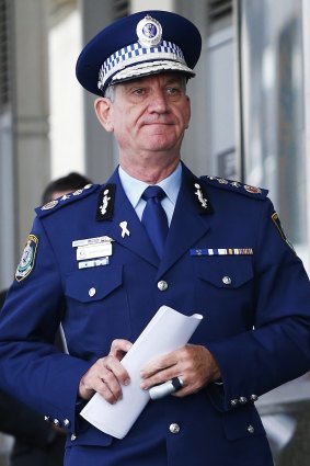 NSW Police Commissioner Andrew Scipione arrives at the Lindt cafe Siege inquest on Wednesday.