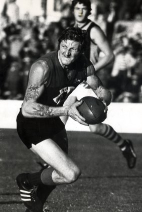 Legend: Kevin Murray in action during 1974.