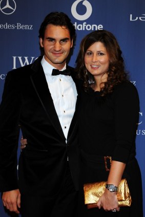Roger Federer with then girlfriend Mirka in 2008.