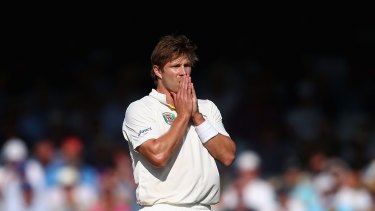 'Boo!': Shane Watson was similarly spooked at a hotel in England.
