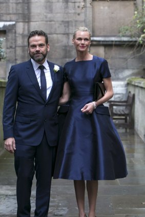 Lachlan and Sarah Murdoch arrive at the weddng.