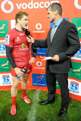 James O'Connor of the Reds is awarded man of the match.
