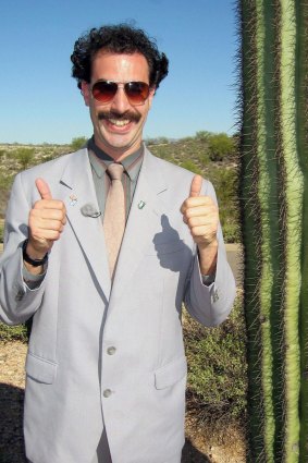 Sacha Baron Cohen as Borat.


