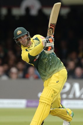Improving: Glenn Maxwell hits out for Australia in 2015.