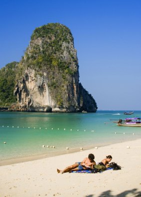 Phra Nang Beach in Thailand. 