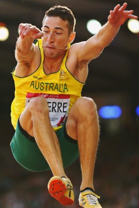 Fabrice Lapierre leaps for Australia.